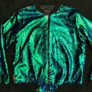 Sequin Bomber Jacket